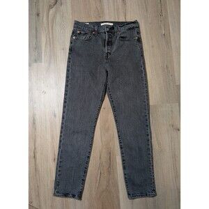 Levi’s Size 26 Wedgie Straight Jeans Gray Premium Modern "Big E" Collection